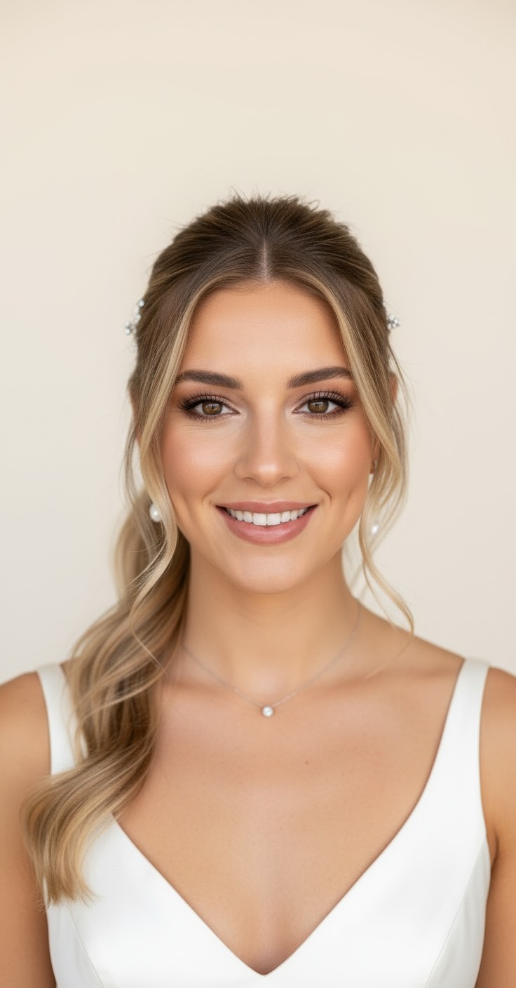 After Messy Ponytail Hairstyle For Wedding